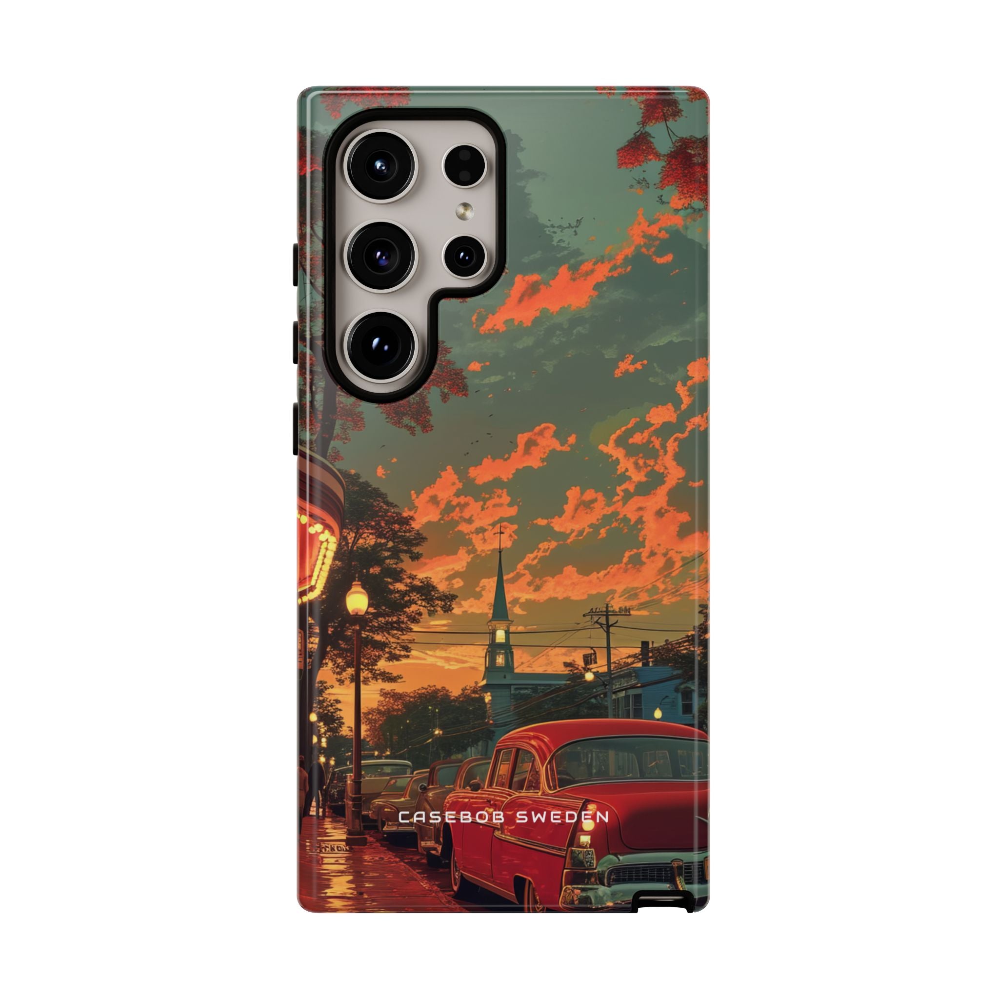 Mid-Century Nostalgia Streetscape Samsung S24 - Tough Phone Case