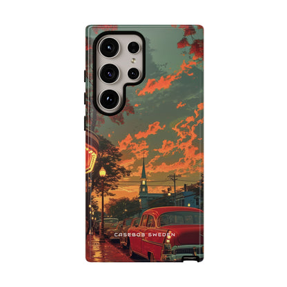 Mid-Century Nostalgia Streetscape Samsung S24 - Tough Phone Case