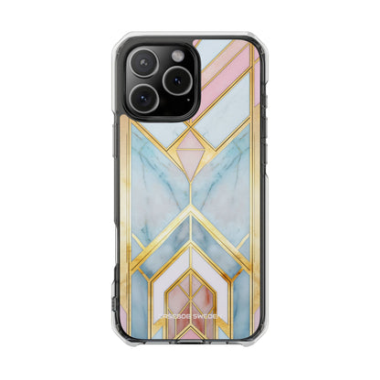 Gold Pink Art Deco - Clear Impact iPhone 16 Phone Case