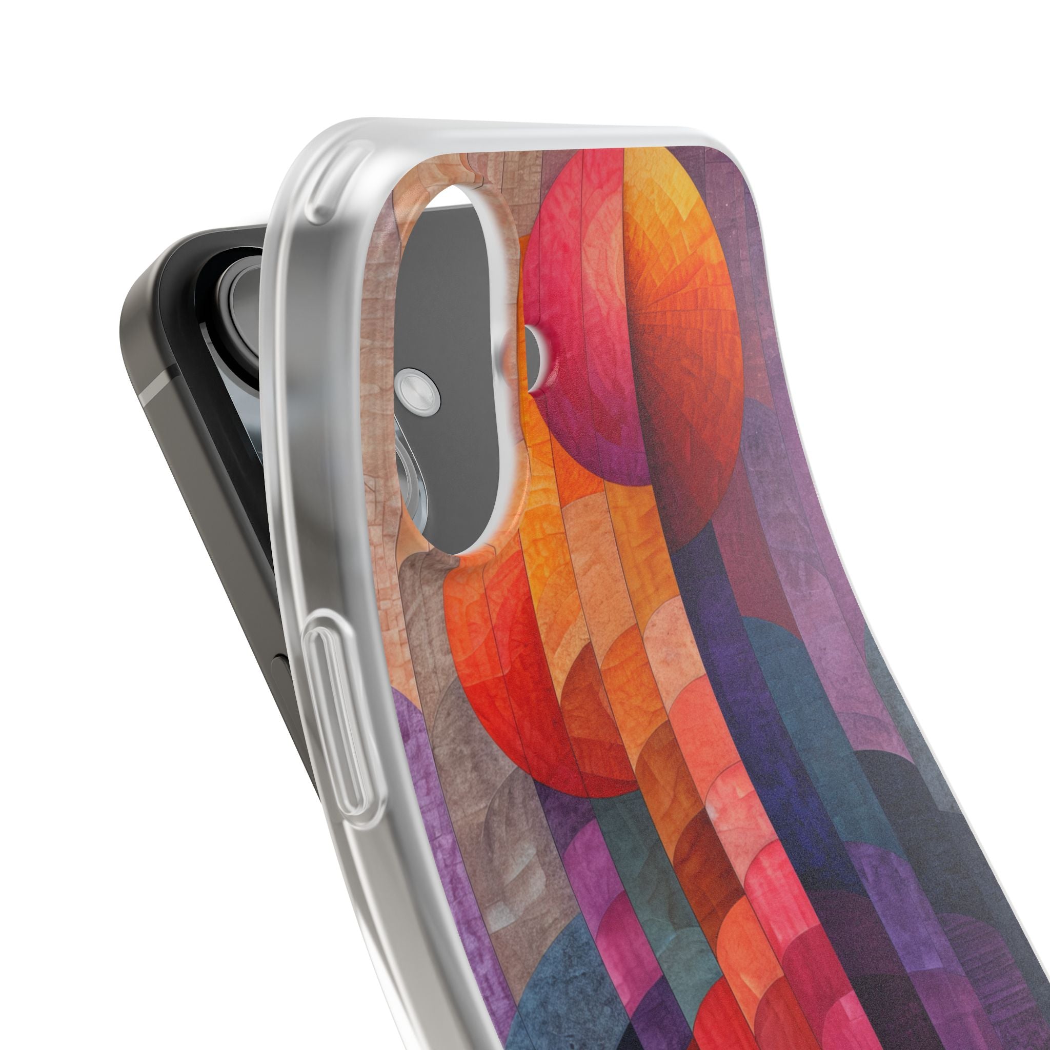 Purple Orange Abstract - Flexi iPhone 16 Phone Case