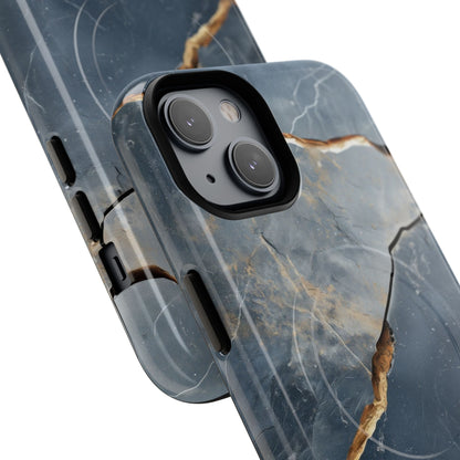 Jagged Vein Navy iPhone 14 Case - Tough+
