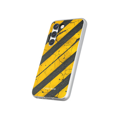 Yellow Stripe Distress Samsung S23 Case - Soft