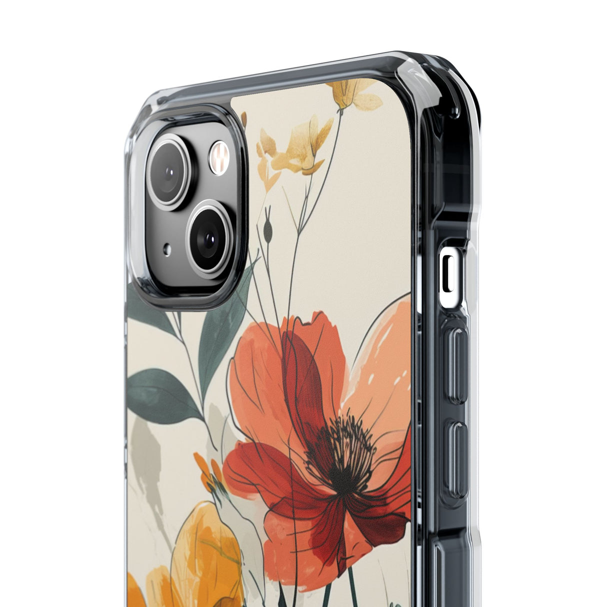 Serene Floral Harmony - Phone Case for iPhone (Clear Impact - Magnetic)