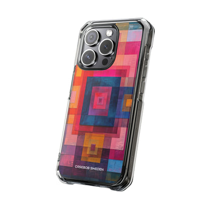 Vibrant Geometry - Clear Impact iPhone 15 Phone Case