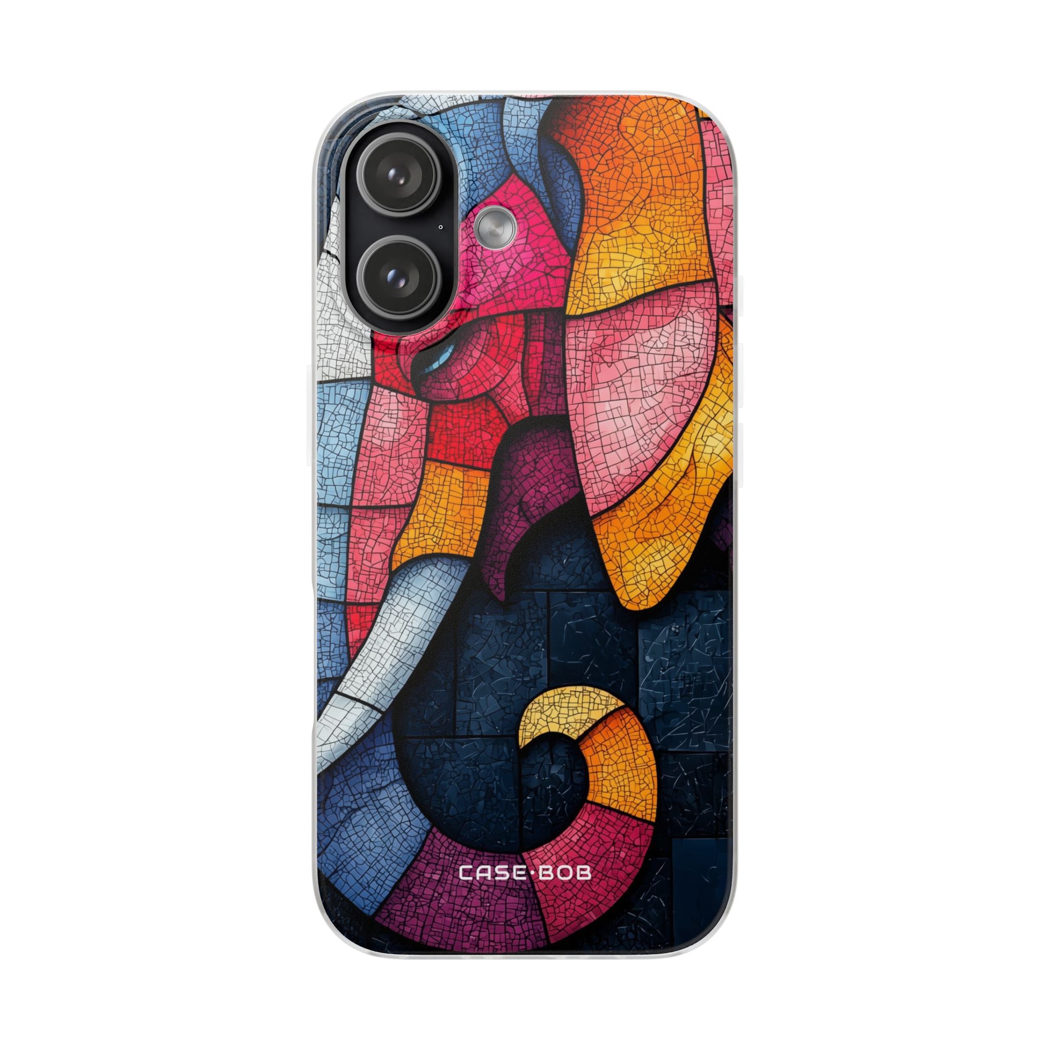 Elephant Mosaic iPhone 17 Case - Soft