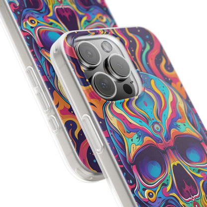 Flaming Skull iPhone 16 Pro Max Case - Soft