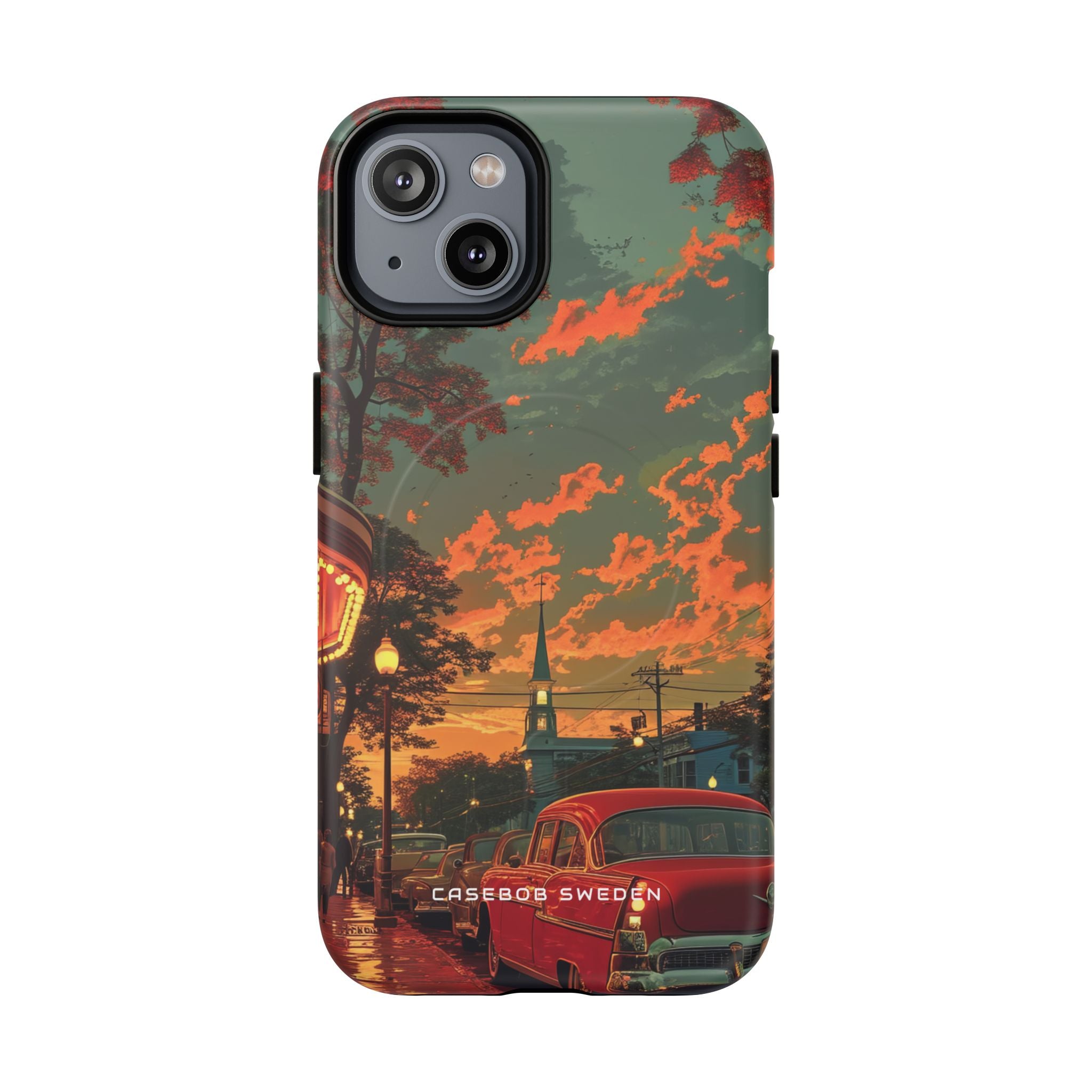 Mid-Century Nostalgia Streetscape iPhone 14 | Tough+ Phone Case