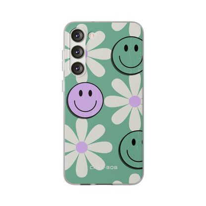 Smiley Daisy Glow Samsung S23 Plus Case - Soft