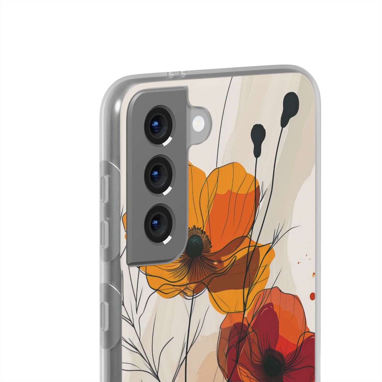 Fiery Floral Abstraction | Flexible Phone Case for Samsung Galaxy