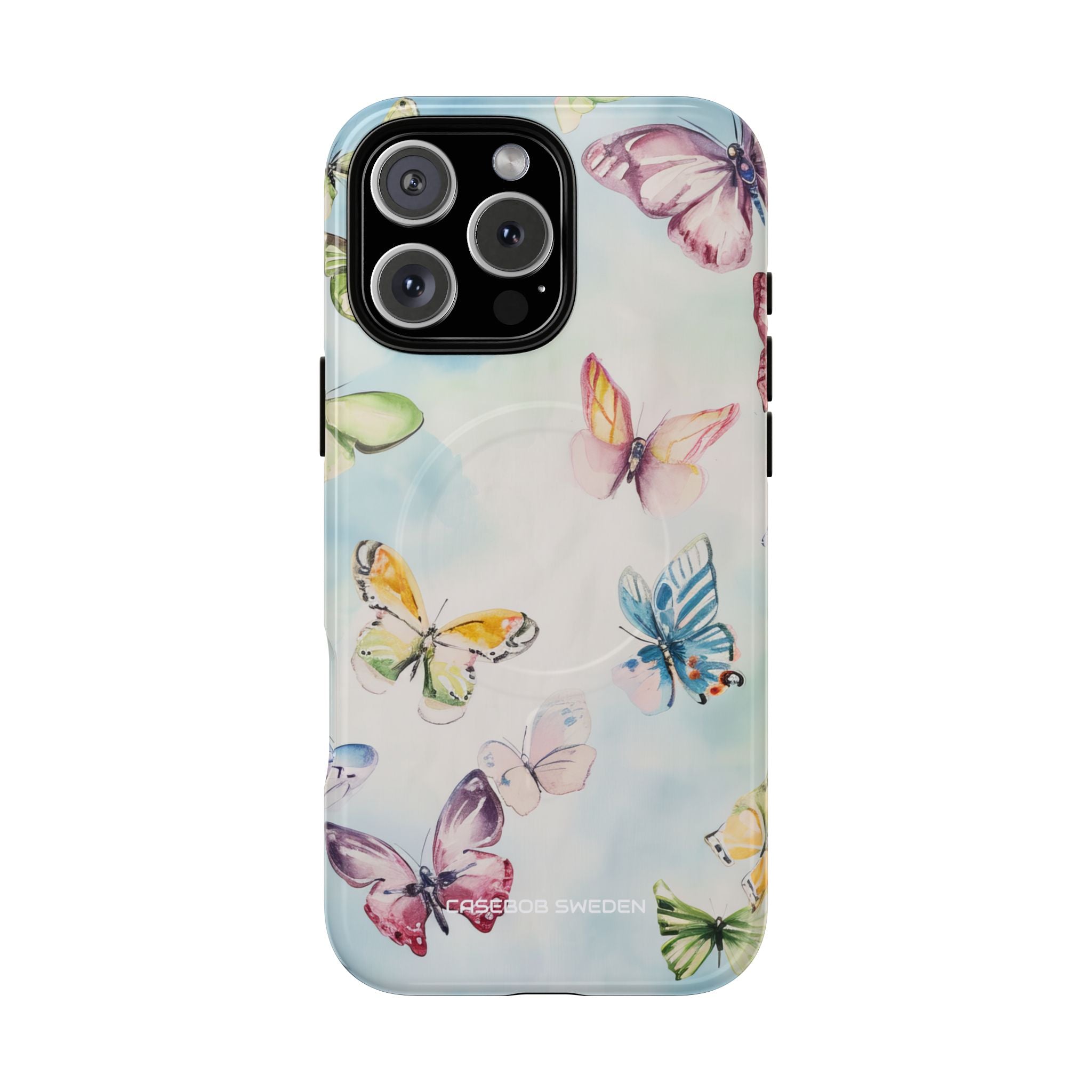 Watercolor Butterfly Bliss - Tough + MagSafe® iPhone 16 Phone Case