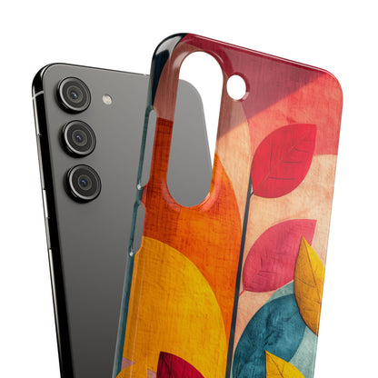 Abstract Orange Blue Design - Slim Samsung S23 Phone Case