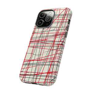 Red Line Minimalist - Protective Phone Case