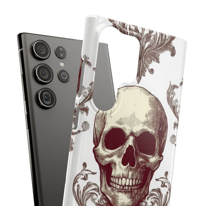 Gothic Skulls and Ornate Foliage Samsung S23 - Slim Phone Case