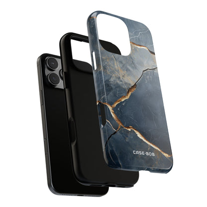 Jagged Vein Navy iPhone 16 Pro Max Case - Tough