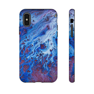 Ice Blue River Ink Art iPhone Case (Protective) iPhone X Matte Phone Case