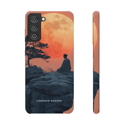 Zen Tranquility Under a Red Moon Samsung S21 - Slim Phone Case