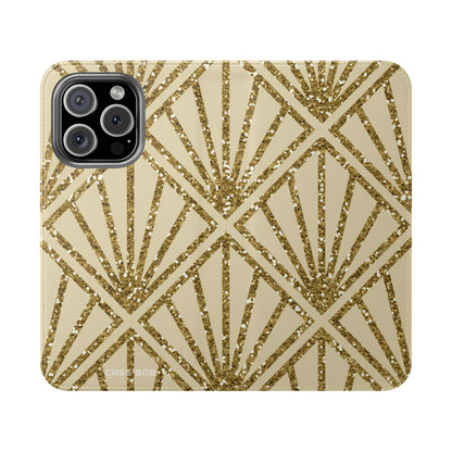 Golden Fan Sparkle - iPhone 16 Pro Case - Wallet