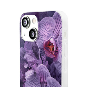 Strahlendes Orchideen-Design | Handyhülle für iPhone (flexible Hülle) 