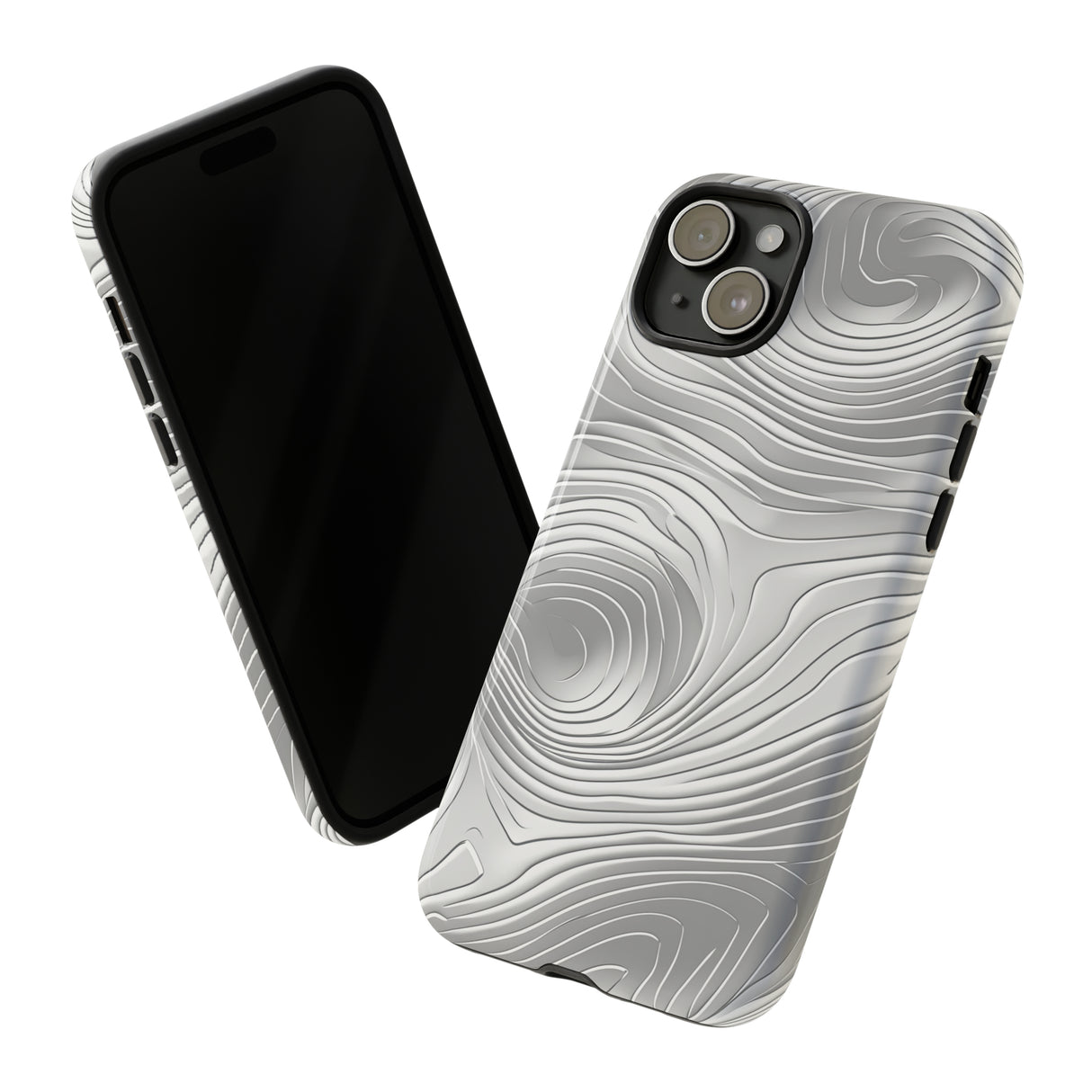 Sleek Grey Abstract Lines Case - Protective Phone Case