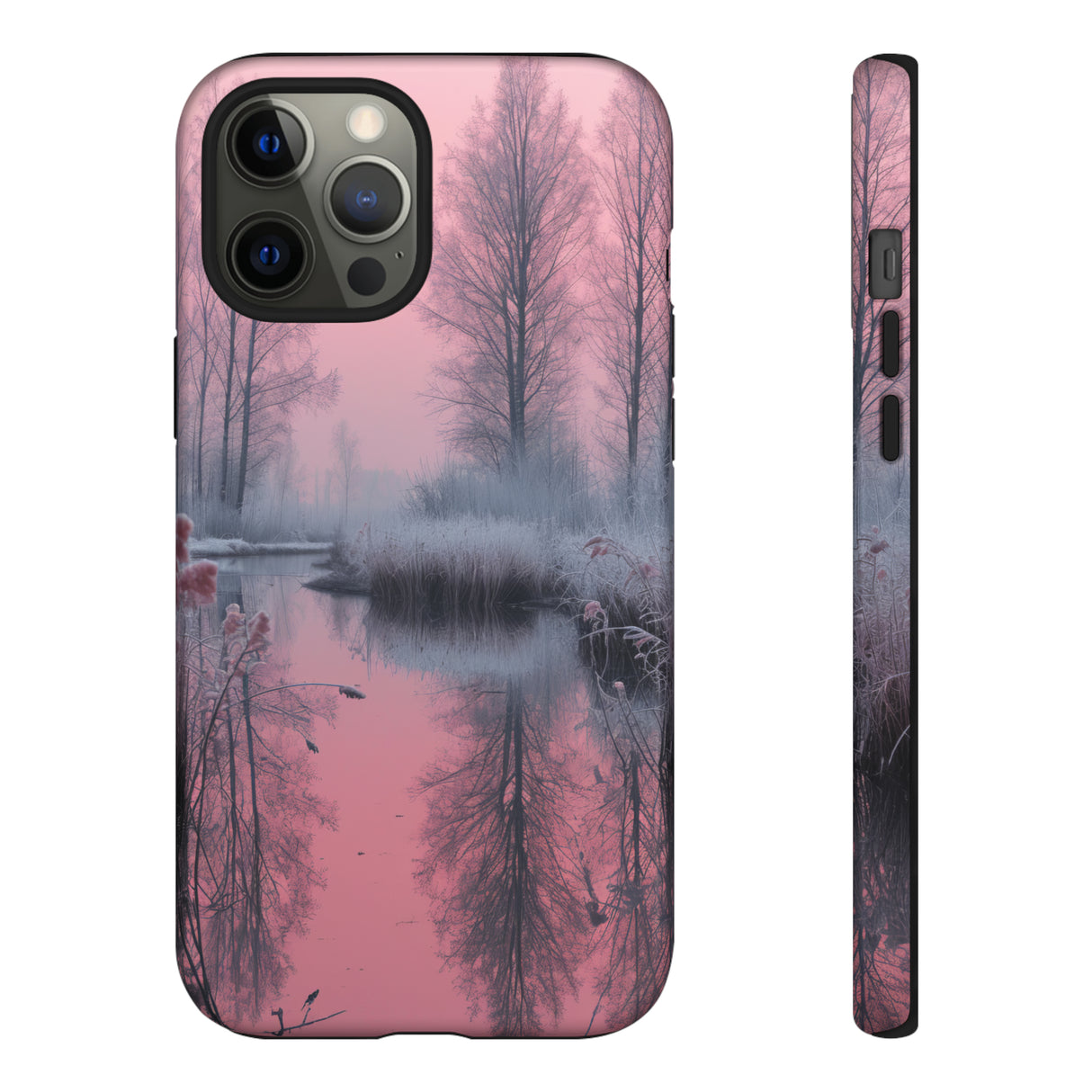 Pink Winter Lake Whisper - Schutzhülle fürs Handy