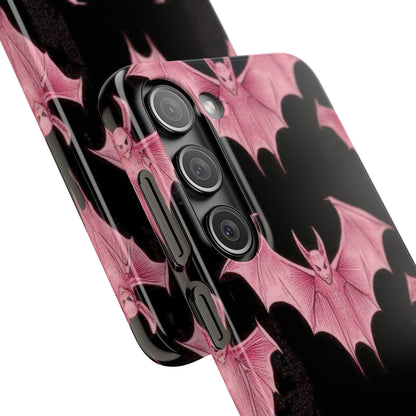 Gothic Pink Bats Aflame Samsung S23 - Slim Phone Case