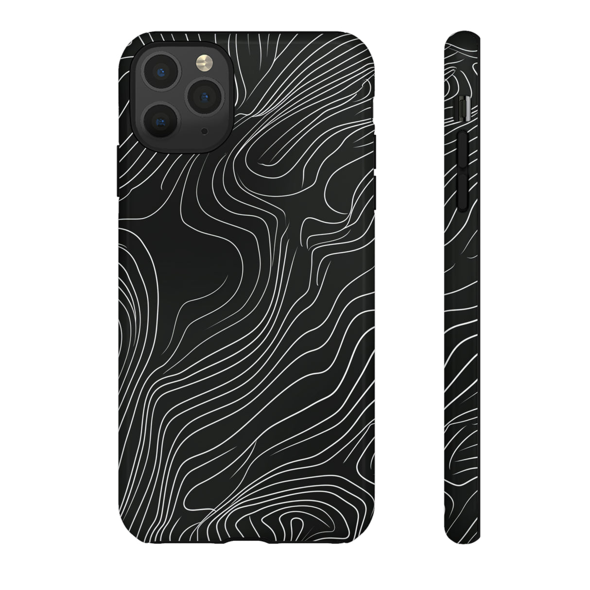 Mancho Grey Lines Abstract Case - Protective Phone Case