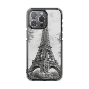 Parisian Monochrome Majesty - Phone Case for iPhone (Clear Impact - Magnetic)