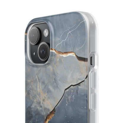 Jagged Vein Navy iPhone 15 Case - Soft