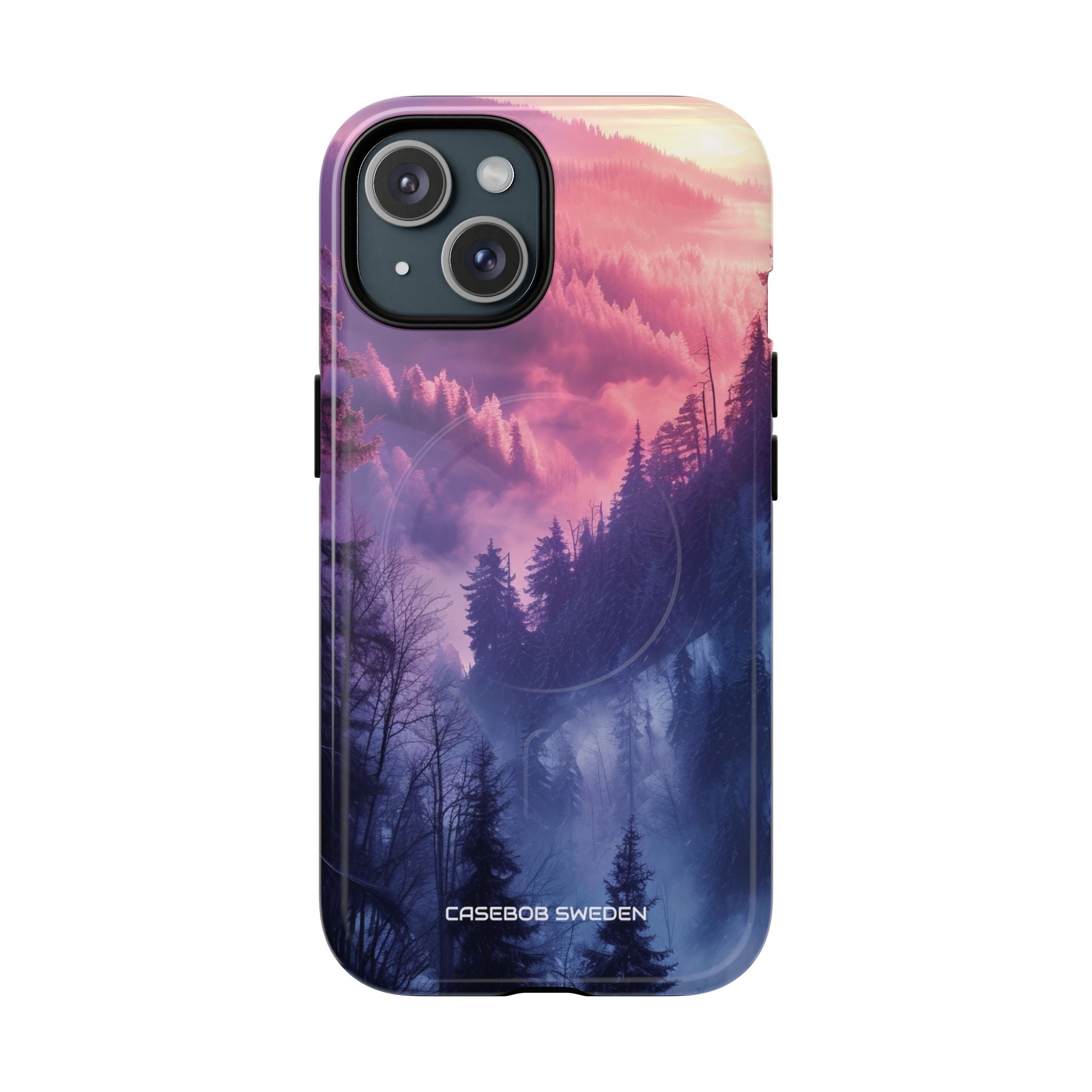 Misty Forest Serenity - Tough + MagSafe® iPhone 15 Phone Case