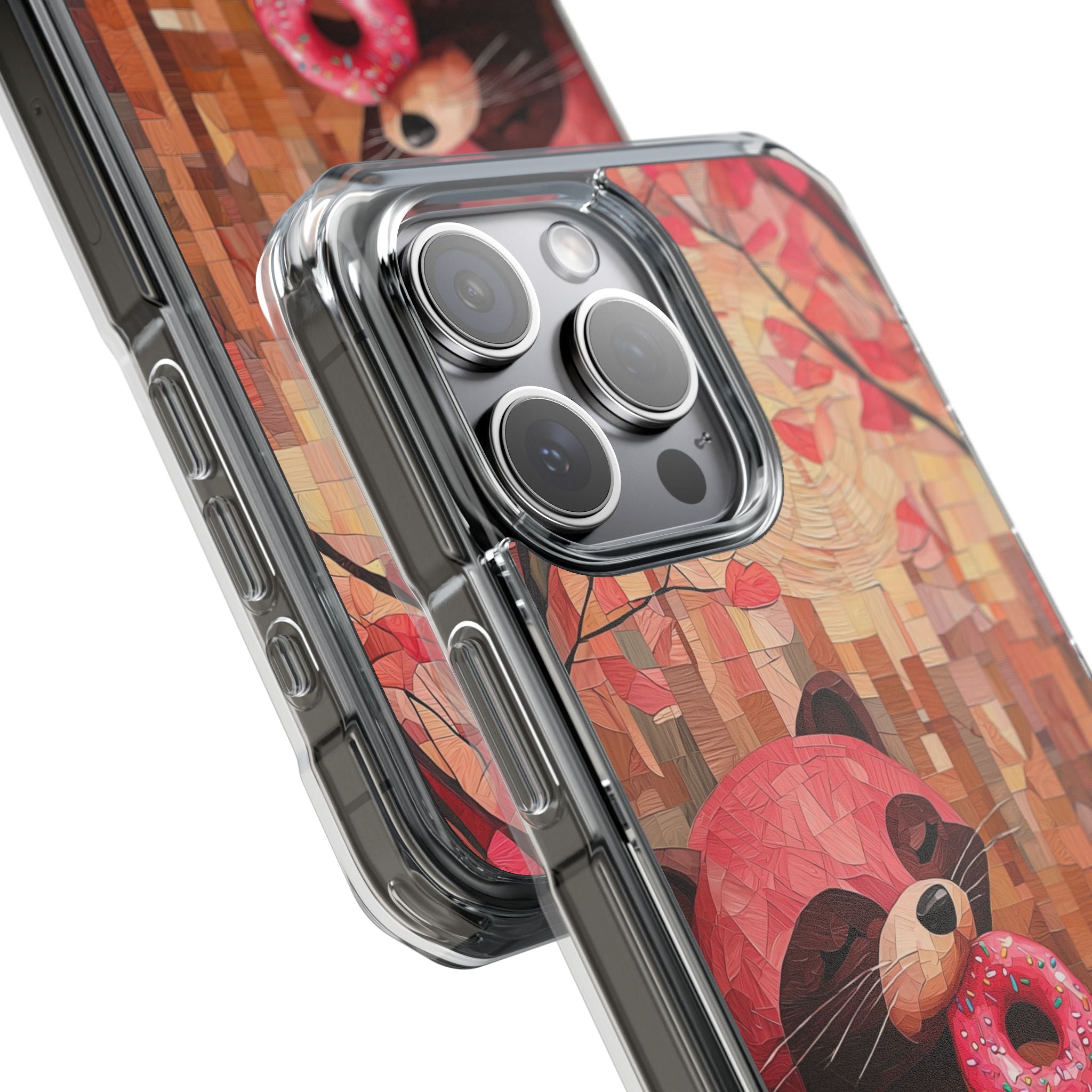 Raccoon Holds Donut iPhone Case - Impact