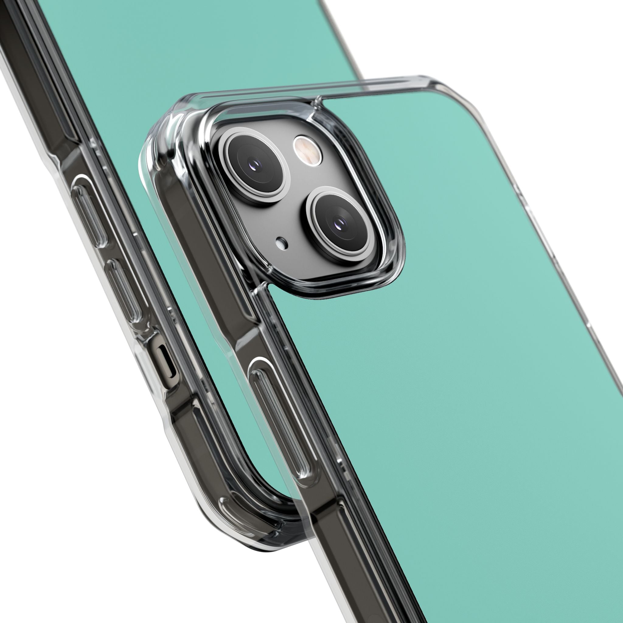 Middle Blue Green - Clear Impact Case for iPhone