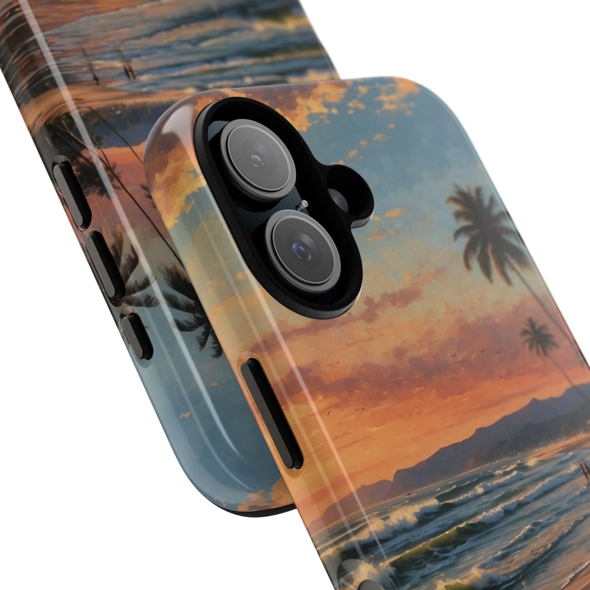 Golden Waves Embrace - iPhone Case