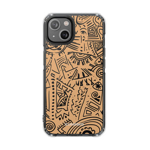 Mystic Tribal Geometry - Phone Case for iPhone (Clear Impact - Magnetic)