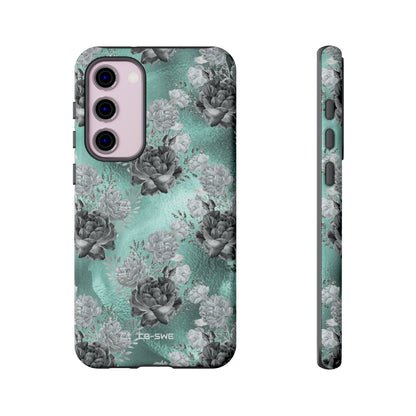 Teal Floral Elegance - Samsung Case