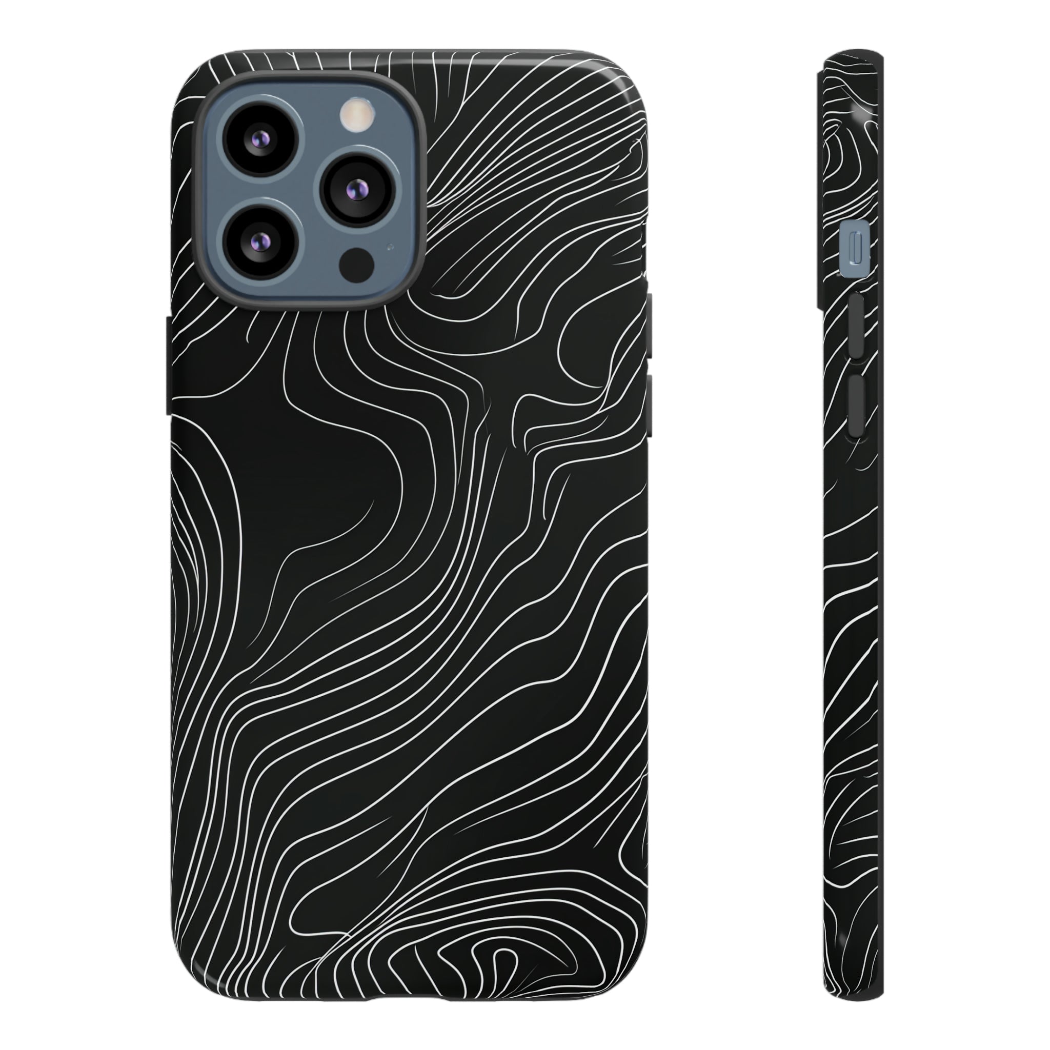 Mancho Grey Lines Abstract Case - Protective Phone Case