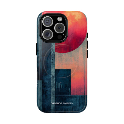 Abstract Geometric Skyline - Tough + MagSafe® iPhone 16 Phone Case