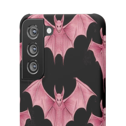 Gothic Pink Bats Aflame Samsung S21 - Slim Phone Case