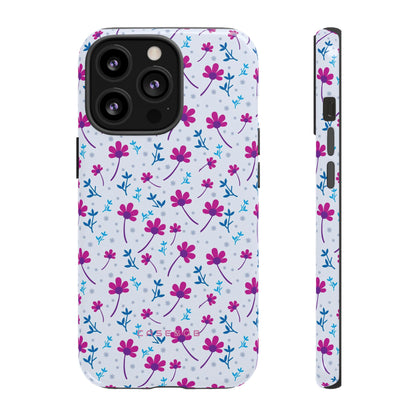 Purple Flower Pattern - Protective Phone Case