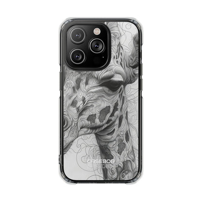 Swirling Giraffe Art iPhone 14 - Impact Clear+