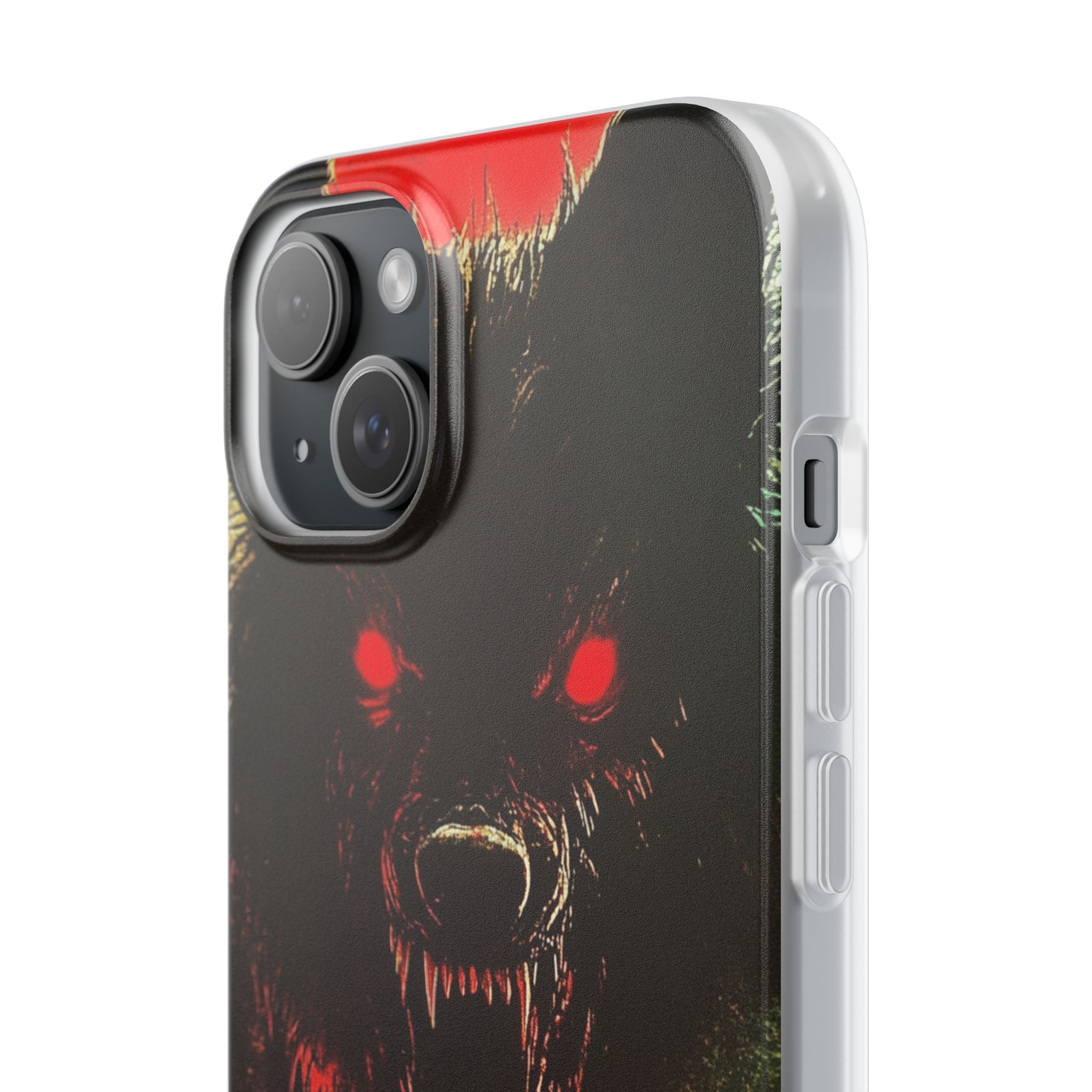 Crimson Wolf iPhone 15 Plus Case - Soft