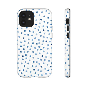 Blue Dots Pattern - Protective Phone Case