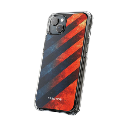 Diagonal Stripes Blaze iPhone 15 Plus Case - Impact