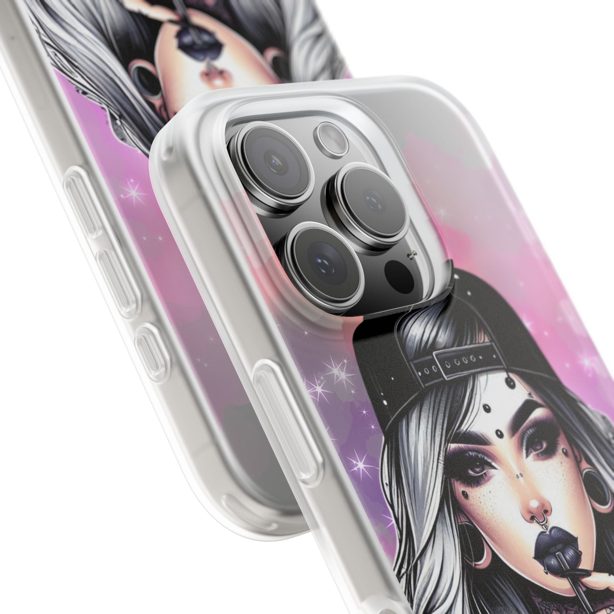 Silver Sip Nebula iPhone 16 Pro Case - Soft