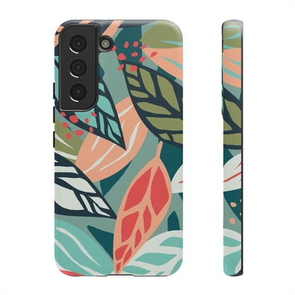 Mixed Tropical Leaf - Protective Phone Case