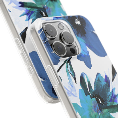 Blue Blossom Radiance iPhone 16 Pro Max Case - Soft
