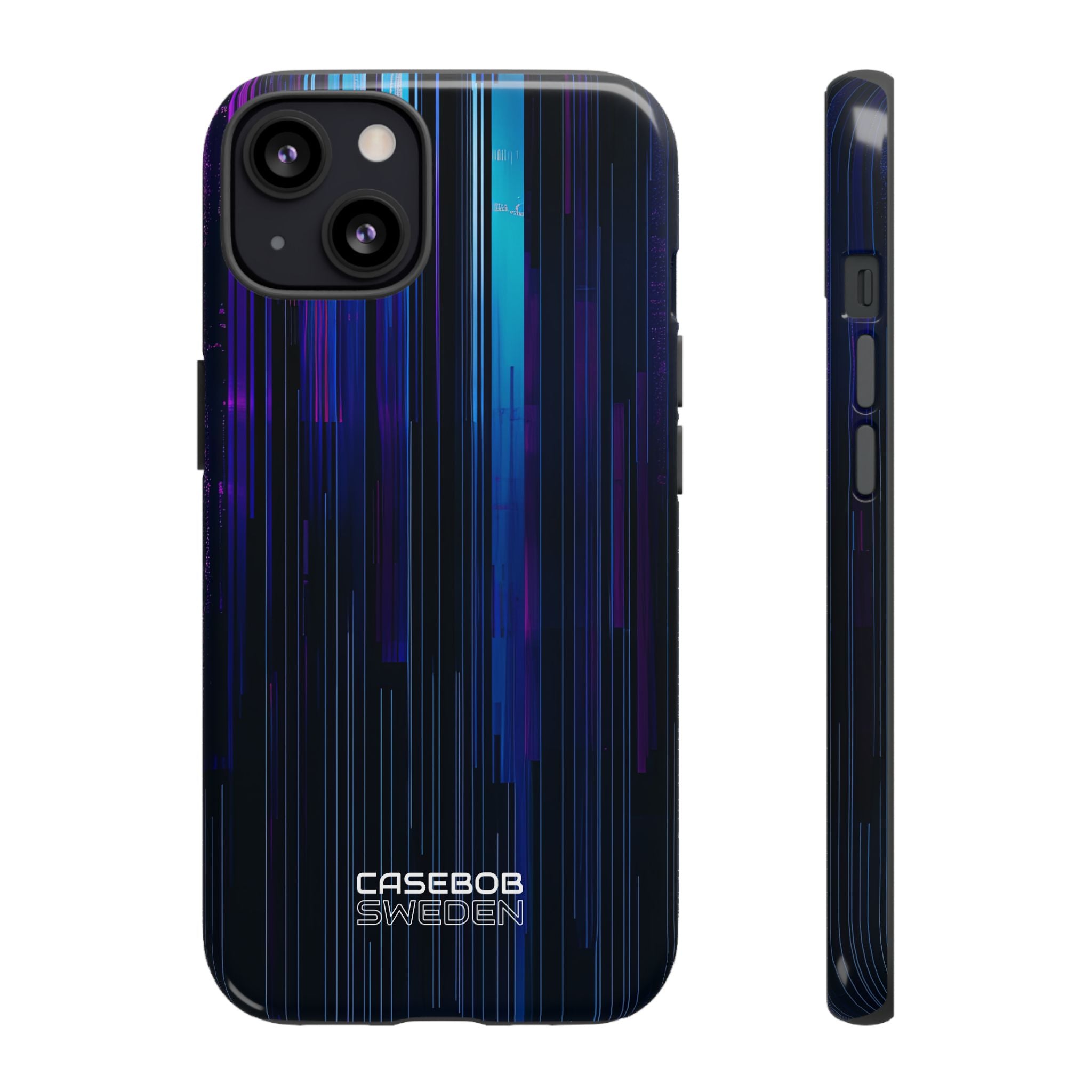 Neon Glitch Stripes iPhone 13 - Tough