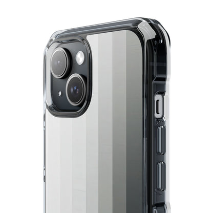 Silver Gradient Stripes iPhone 15 - Impact Clear+