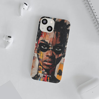 Masked Portrait Drips iPhone 13 mini Case - Soft