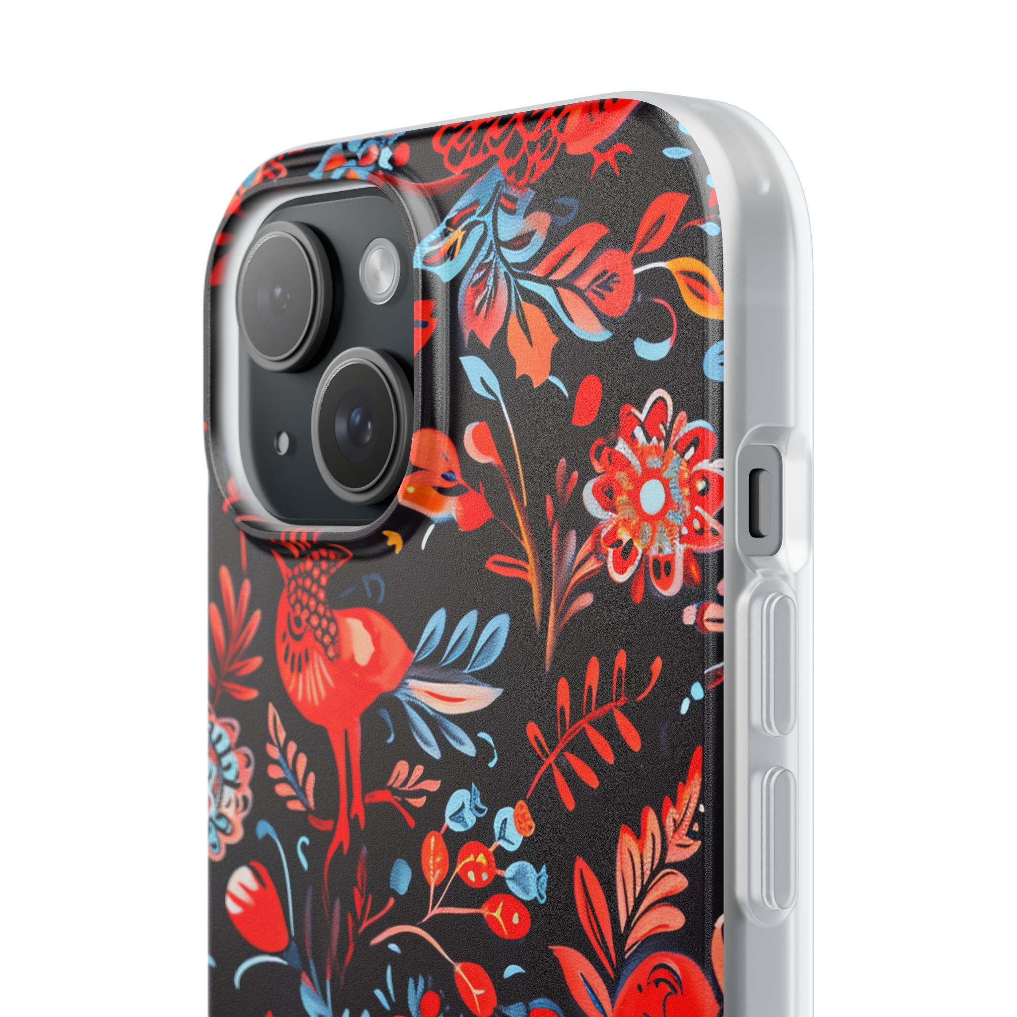 Vivid Birdscape iPhone 15 Case - Soft