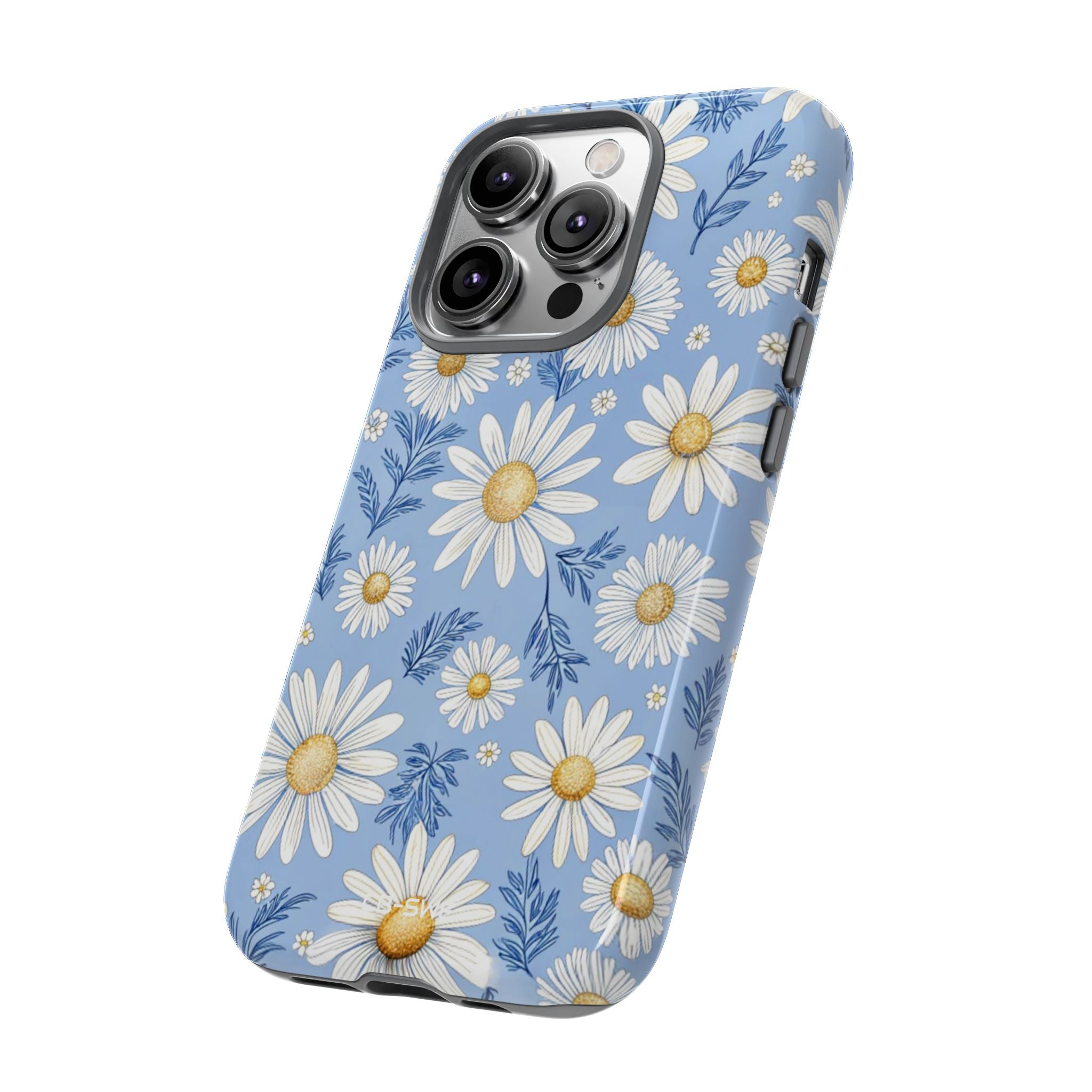 Daisies On Blue - iPhone Case